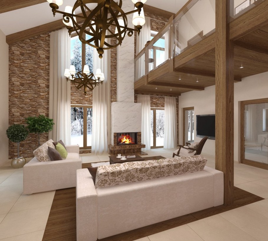 Гостиная со вторым светом