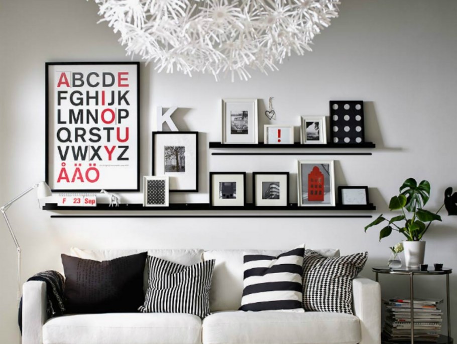 Полка МОССЛЭНДА икеа в интерьере