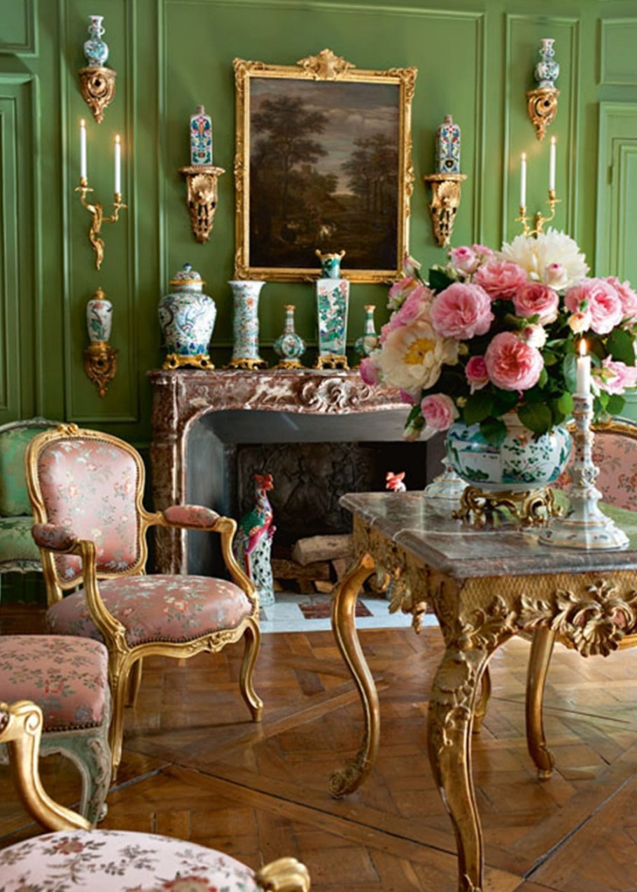 Интерьер рококо замки Франции 18 век