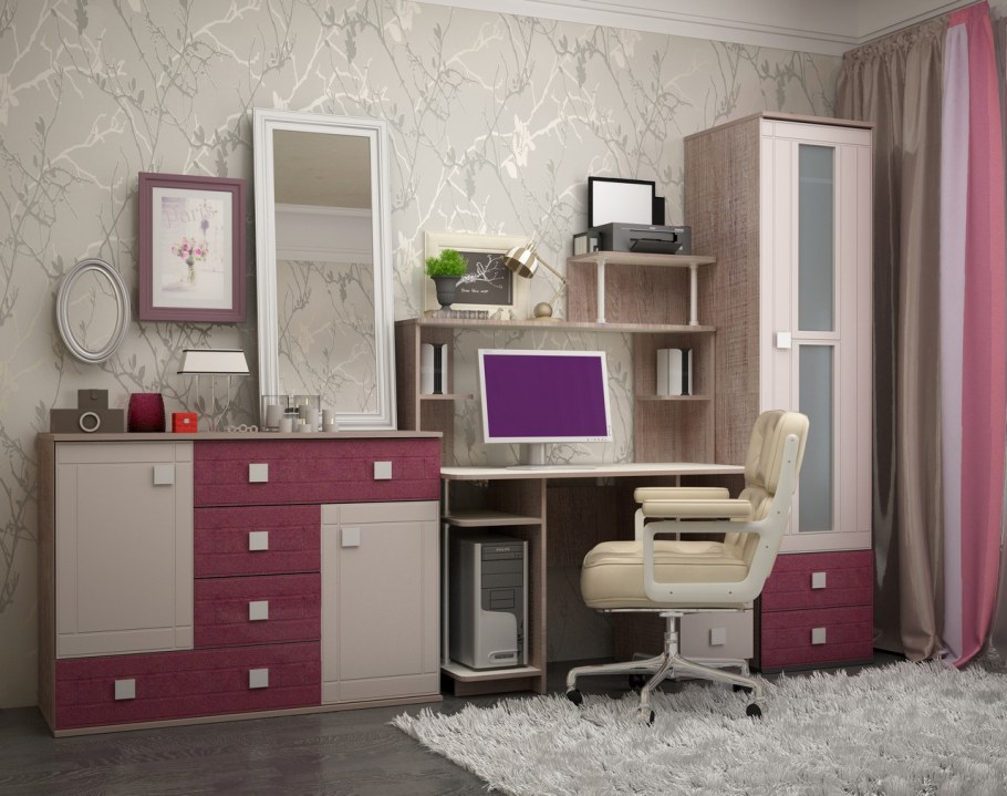 Туалетный столик с тумбочкой