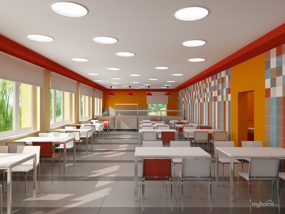 Интерьер общественной столовой