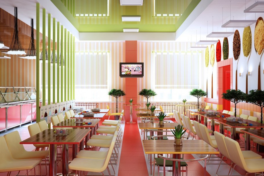 Интерьер кафе столовой