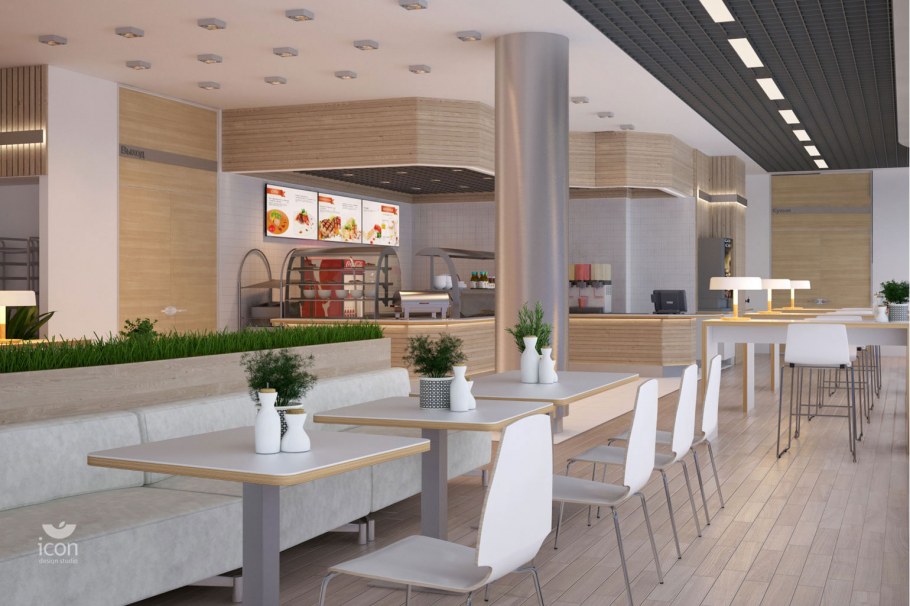 Интерьер столовой общественного питания