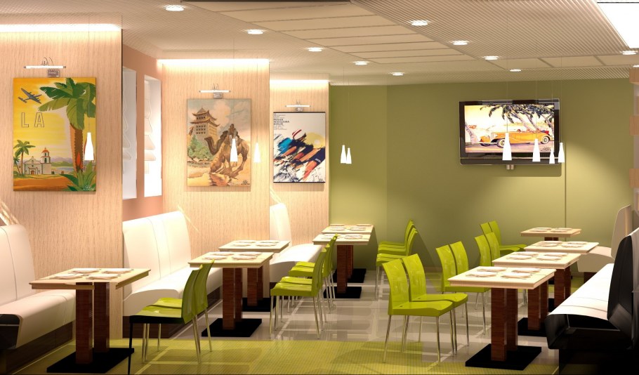Интерьер столовой общественного питания