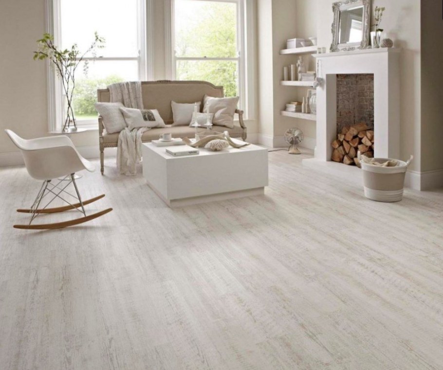 Белый линолеум под ламинат