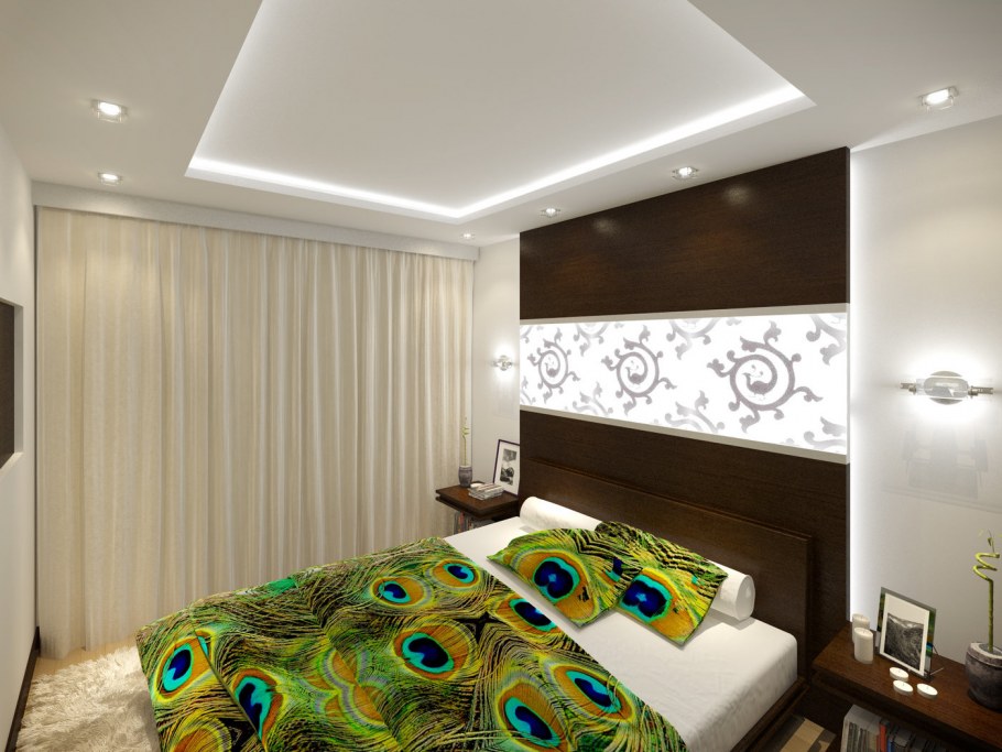 Интерьер спальни в панельной 2 комнатной квартире