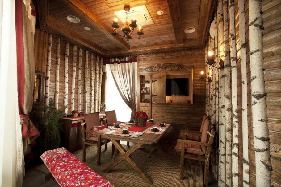 Интерьер деревенской избы