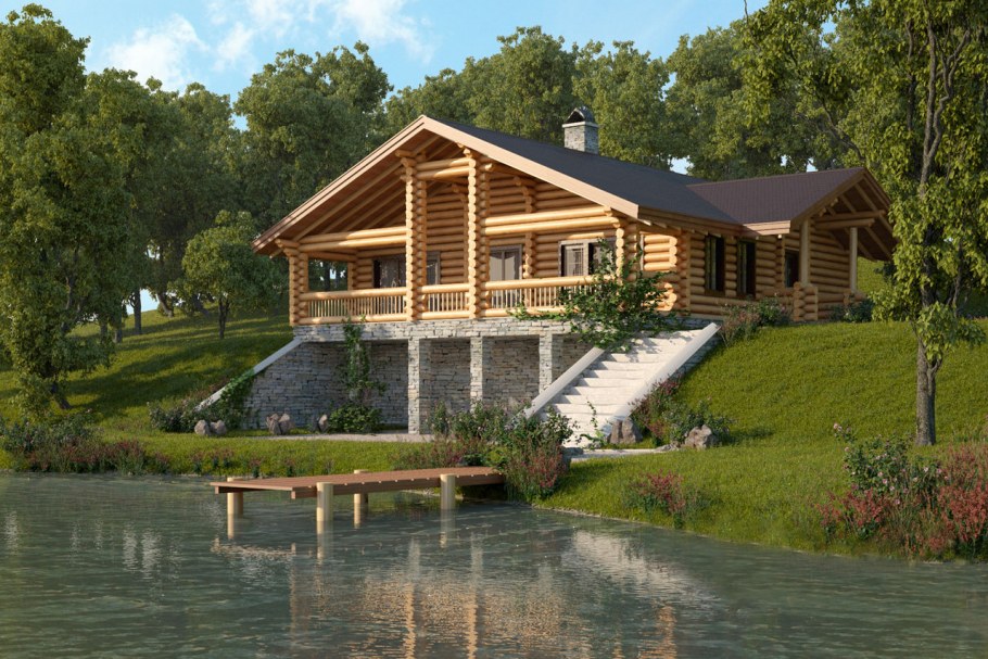 Домик у реки в Йёльстере. Норвегия