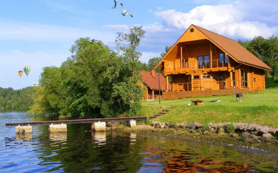 Финляндия турбаза река лес