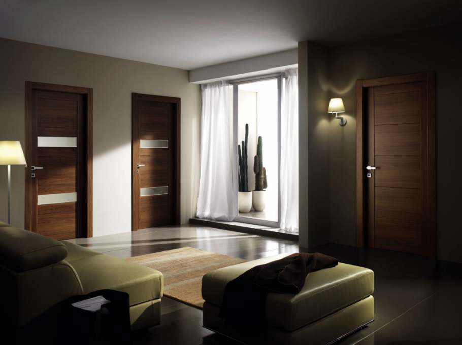 Гостиная с дверями венге