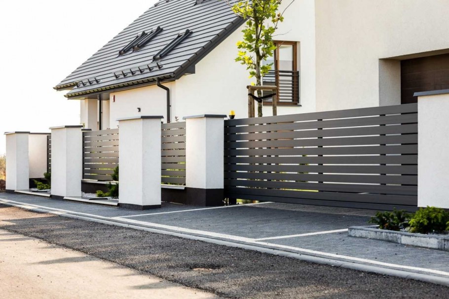 Откатные ворота хайтек