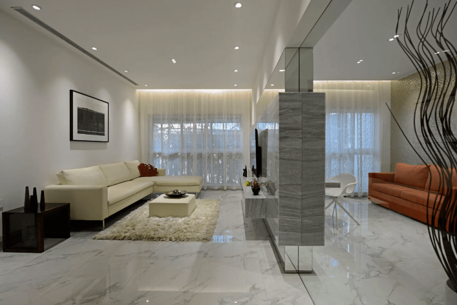 Интерьер гостиной в частном доме