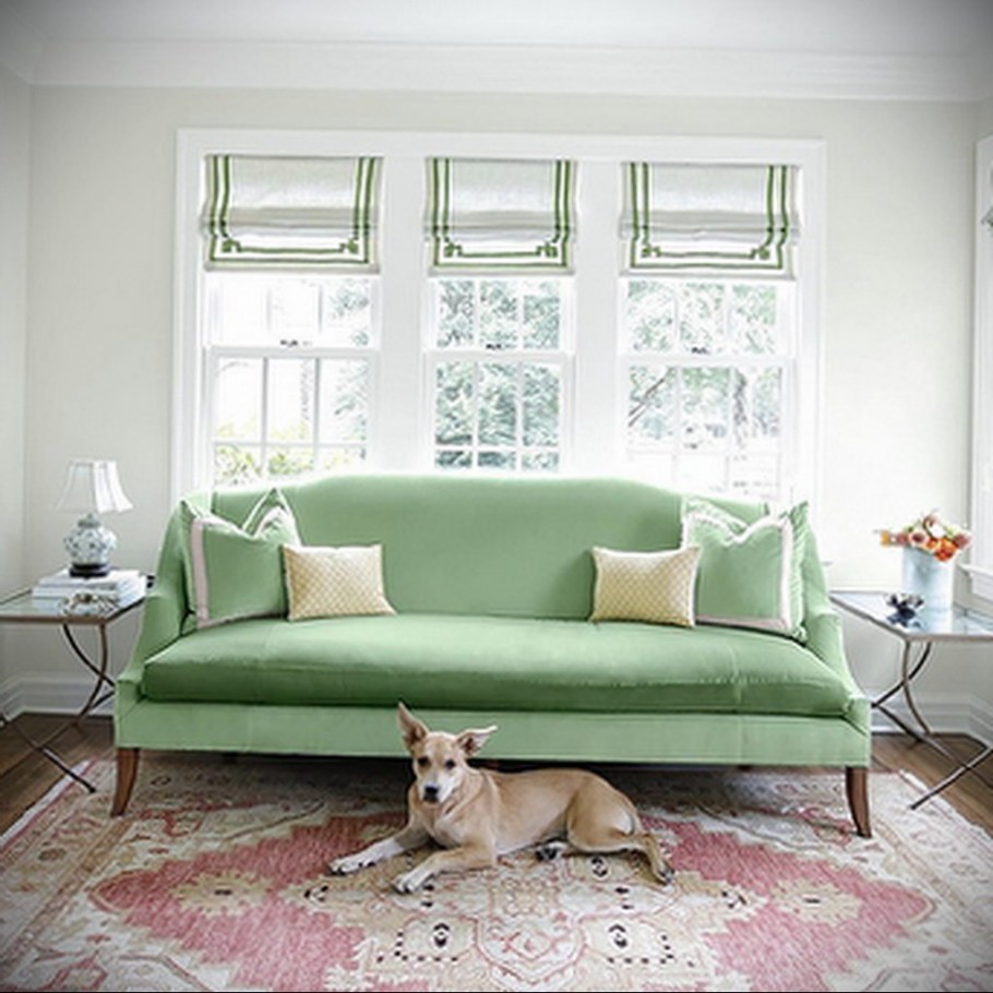 Бежево зеленая гостиная