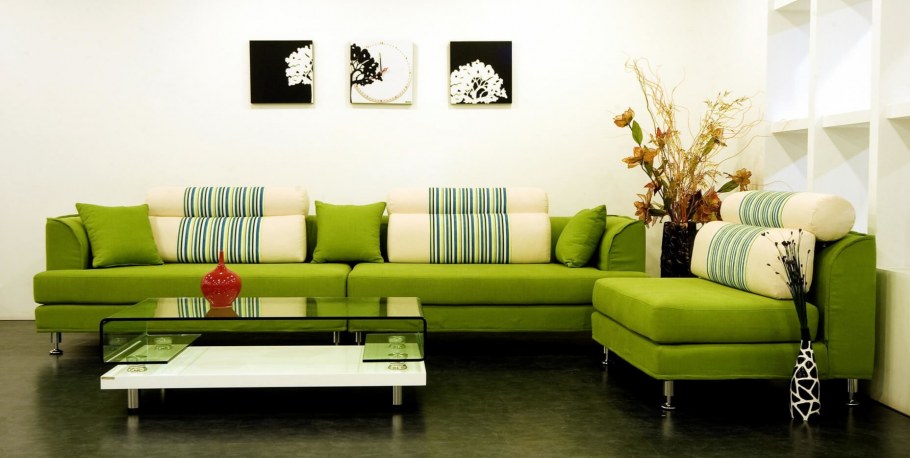 Изумрудный диван Сканди