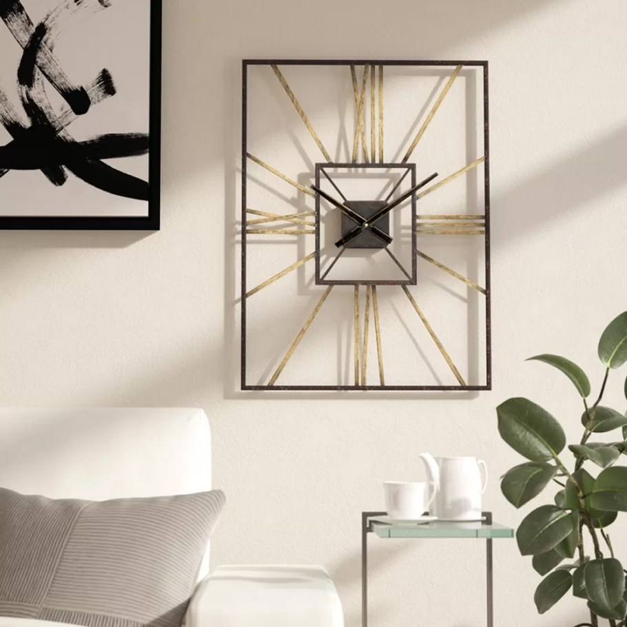 Стеклянные часы на стену