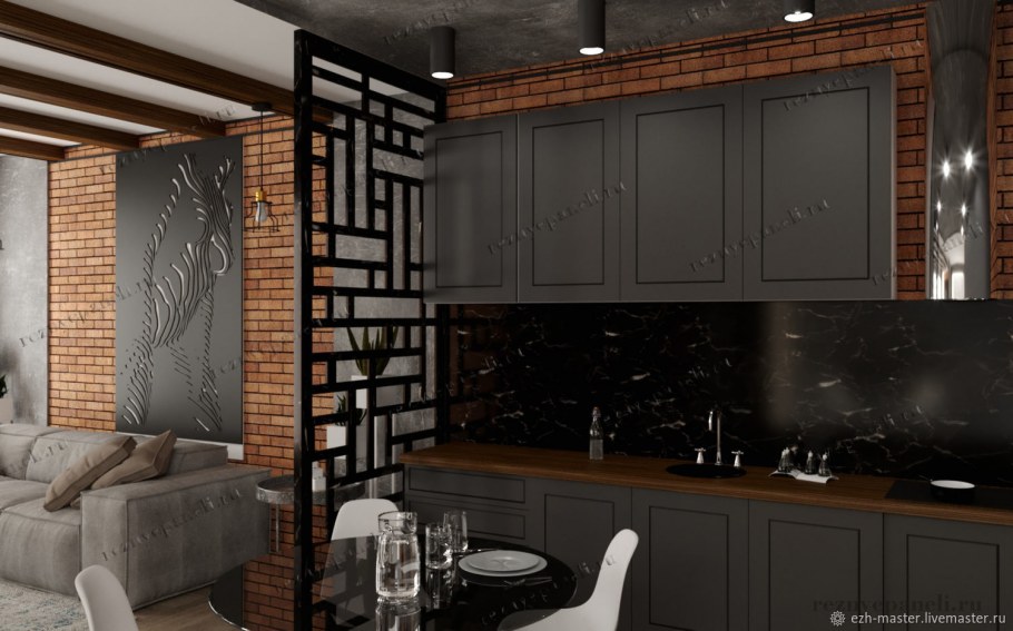 Лофт перегородки для зонирования пространства в комнате