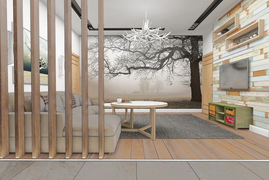 Деревянные перегородки лофт