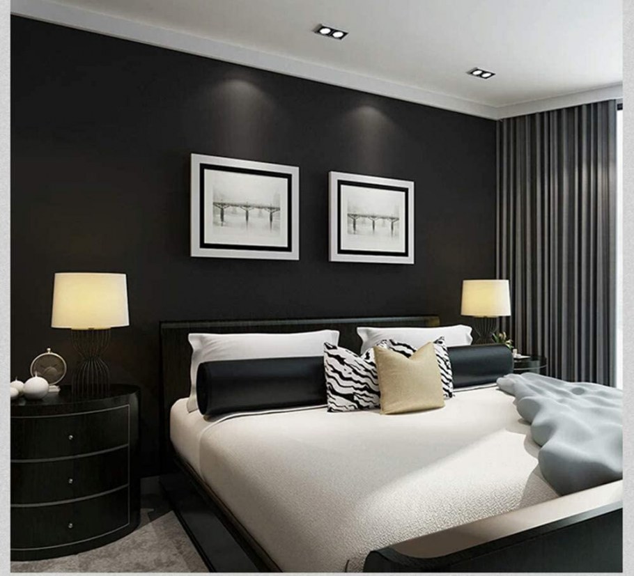 Спальня в чёрном цветк