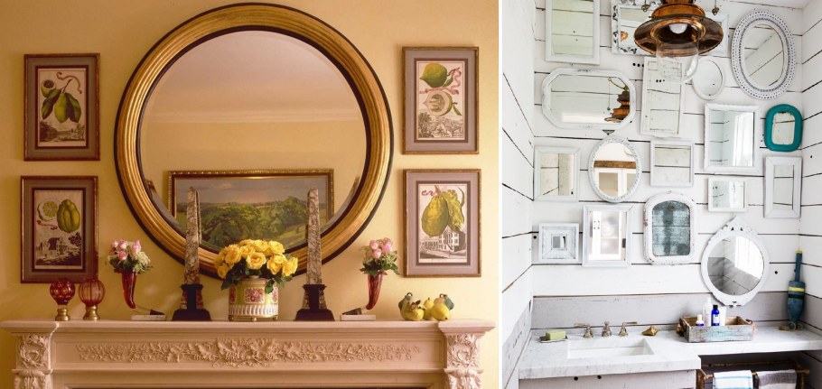 Стены с рамками из молдингов