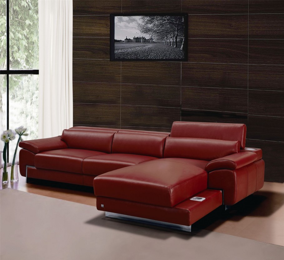 Дизайнерский кожаный секционный диван