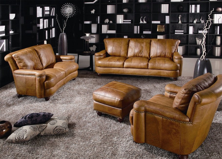 Baxter диван кожаный