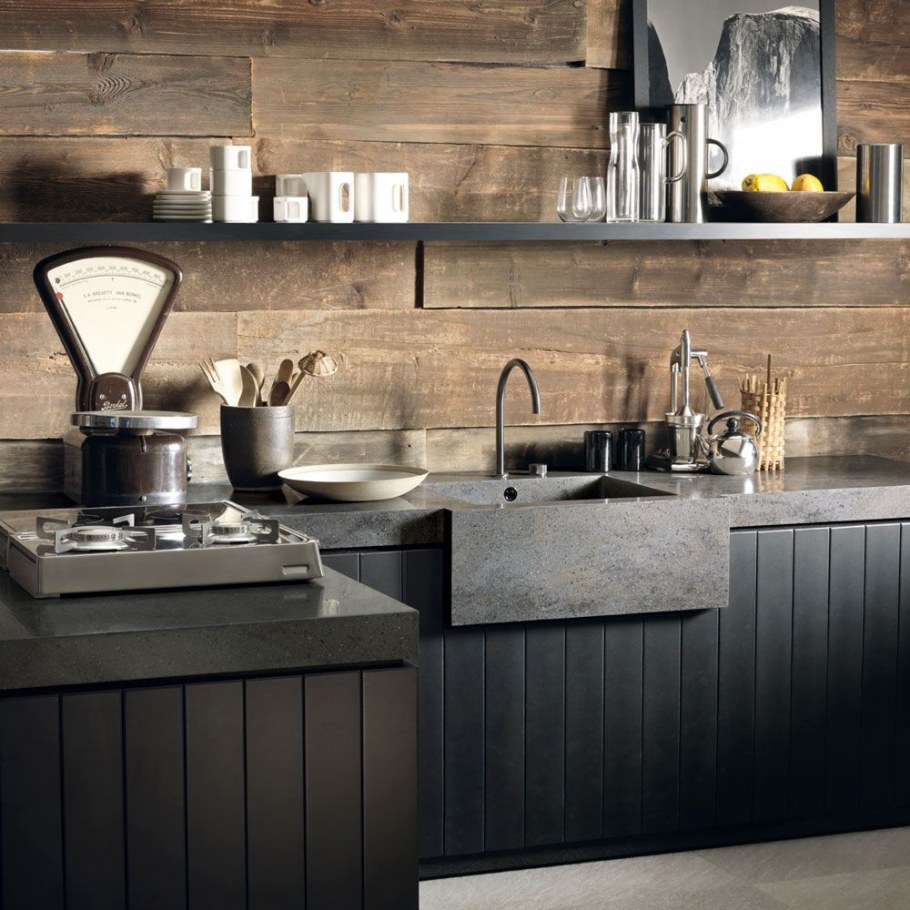 Кухонный фартук в Индустриальном стиле