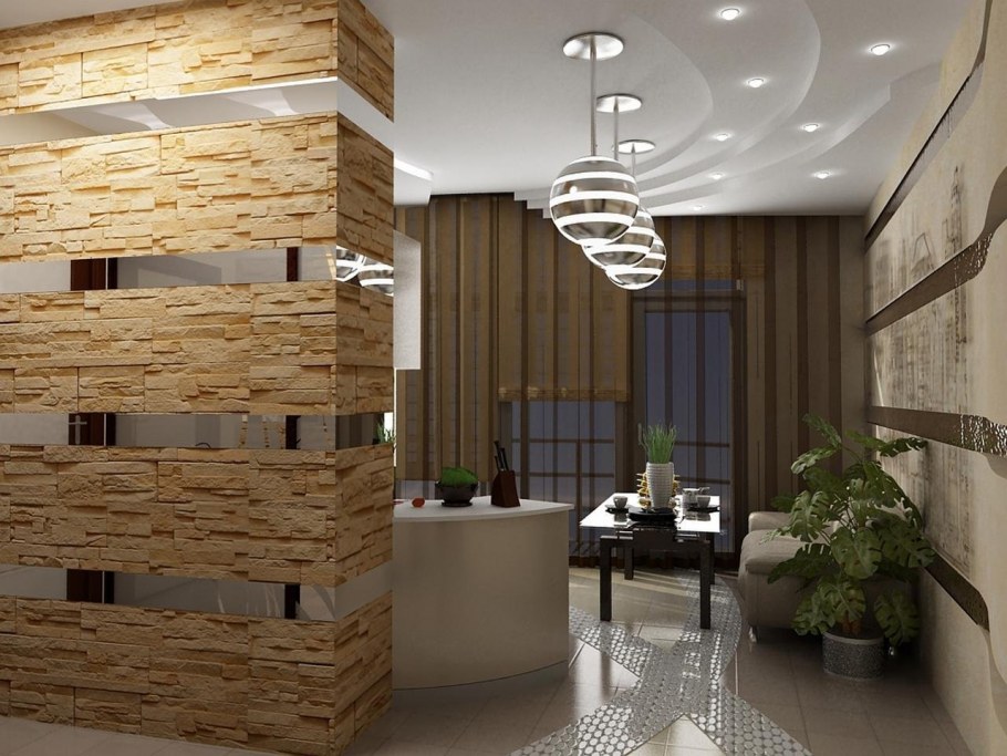 Искусственный камень в интерьере