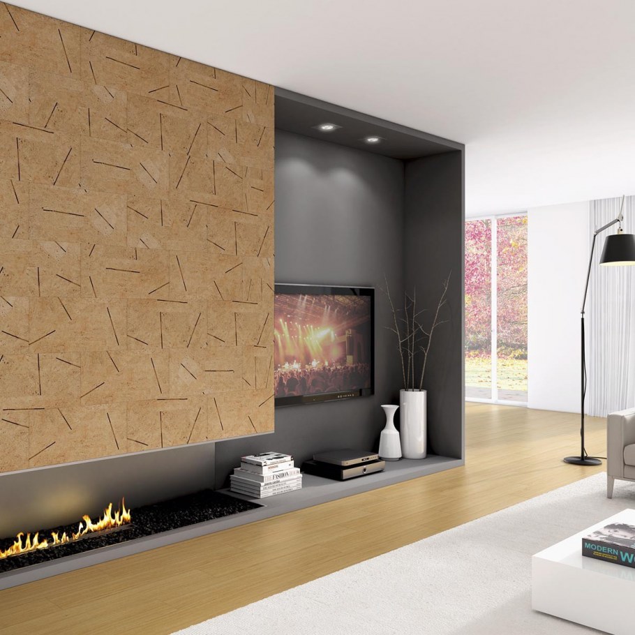 Шпонированные панели Topperfo Micro Ulme Stone Edition Acoustic Wood Panel