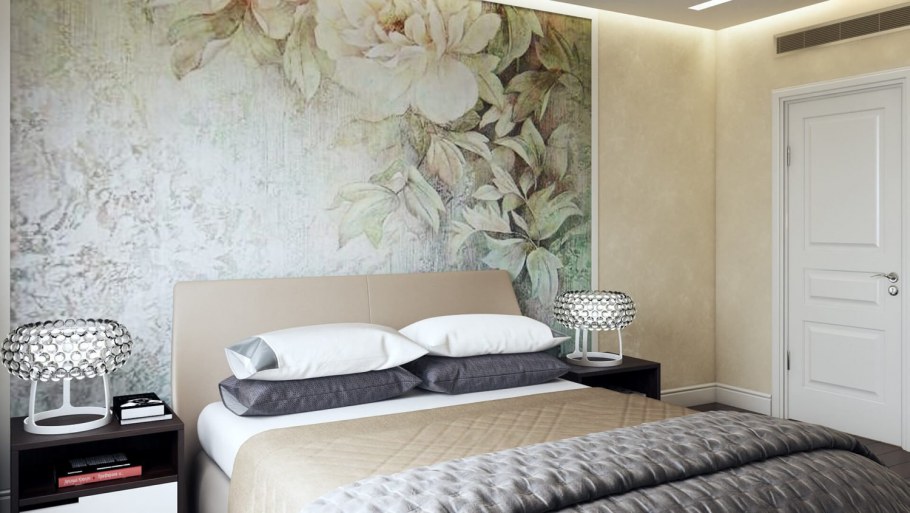 Обои для спальни растительность