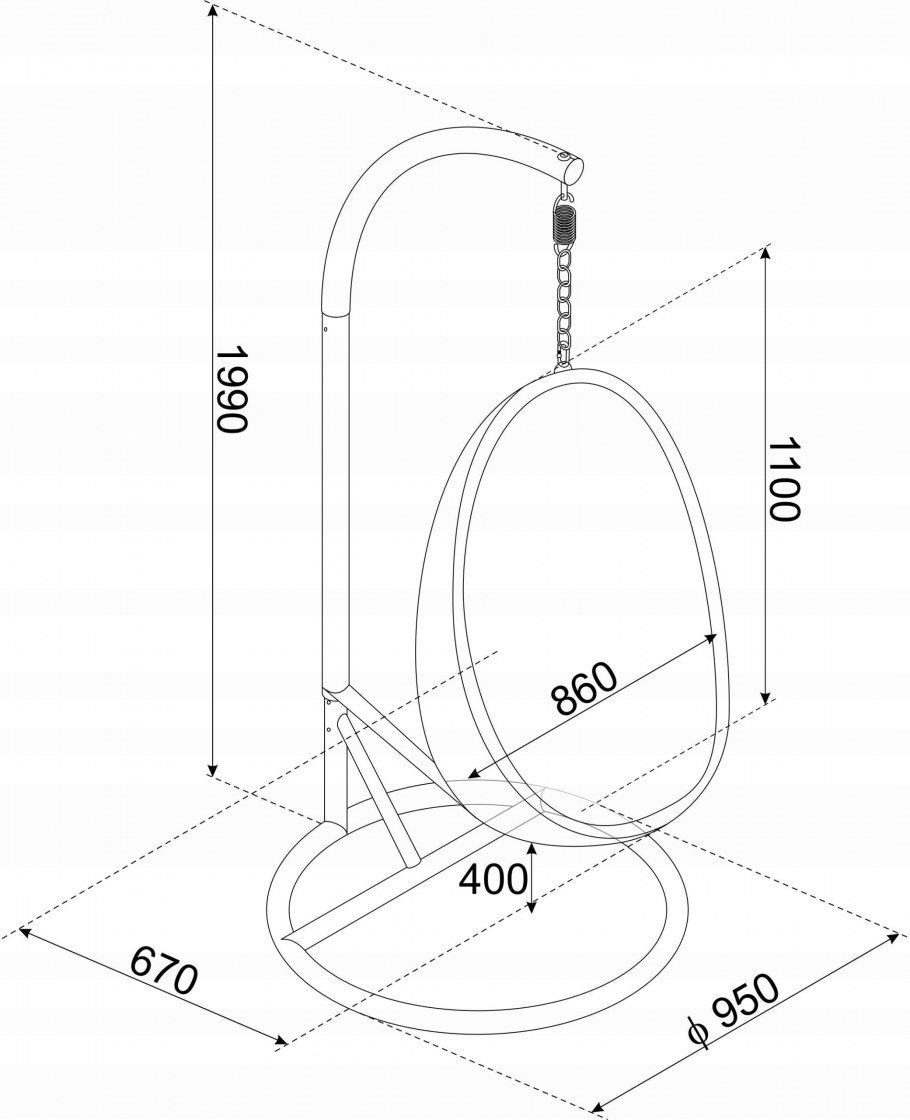 Качели кокон Размеры