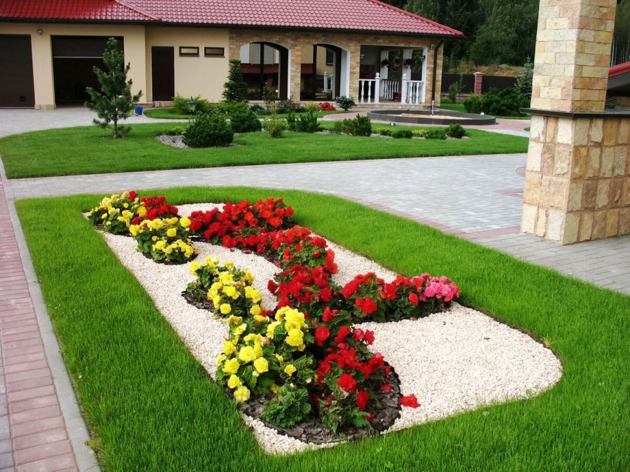 Клумба в форме сердца