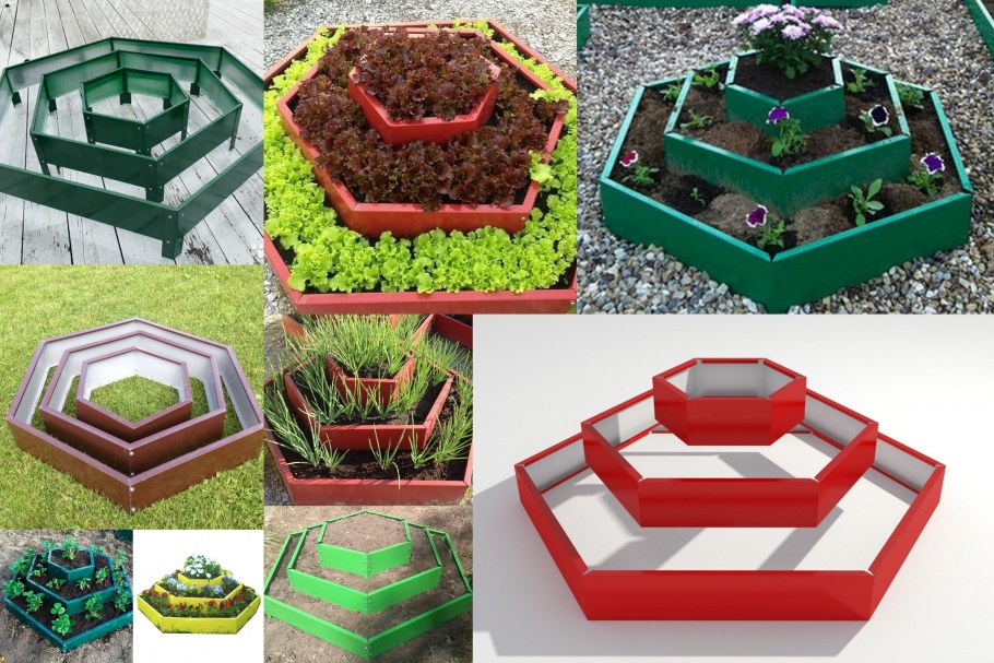 Клумбы возле школы