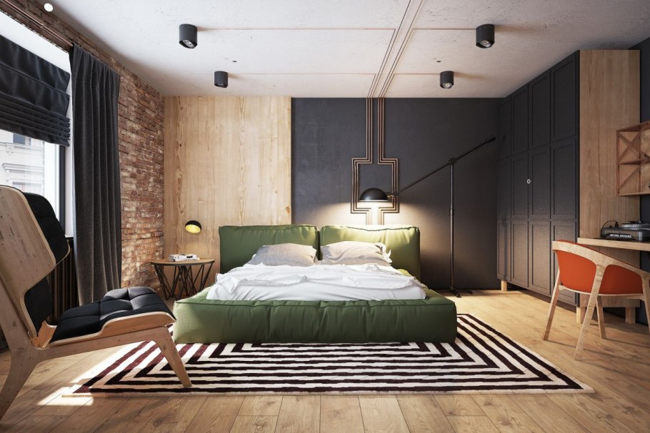 Спальня лофт