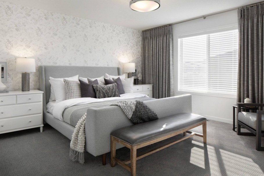 Серые обои в интерьере квартиры