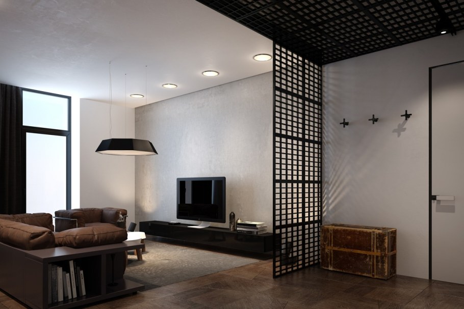 Металлическая сетка в интерьере