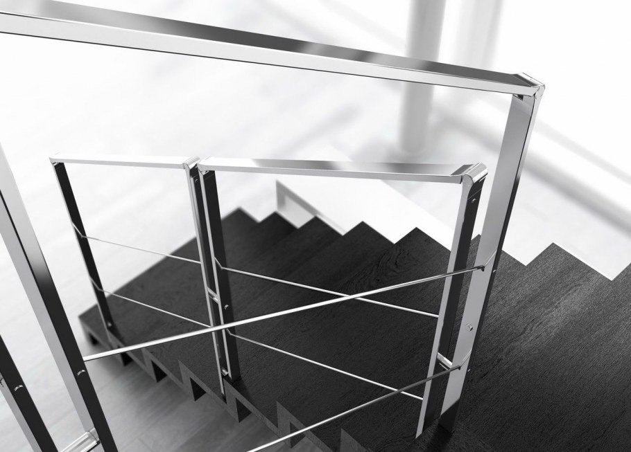 Ограждение из квадратной нержавейки