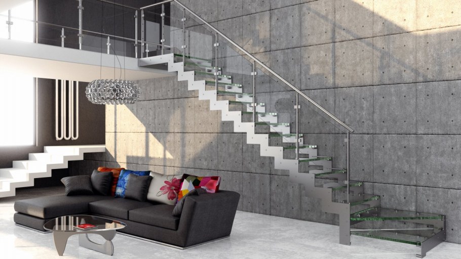 Лестница металлическая хайтек