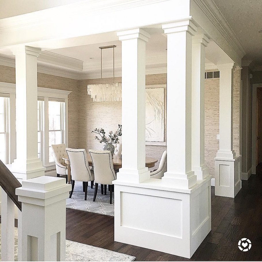 Фреска на стену с колоннами