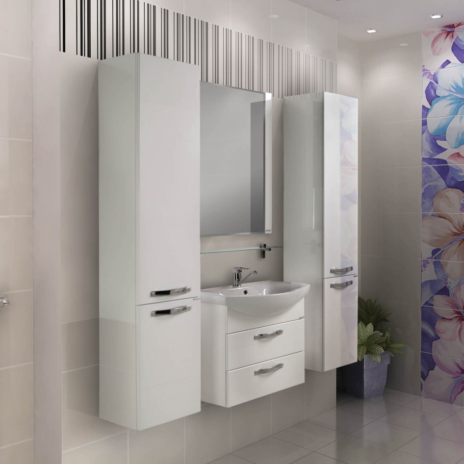 Зеркало шкаф Руно Валенсия 75