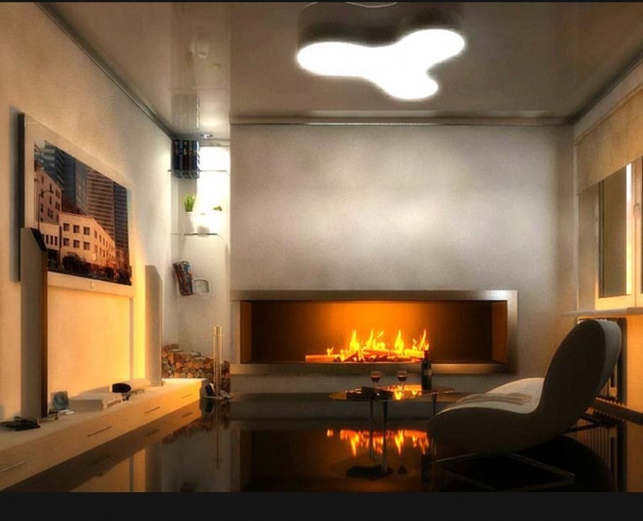 Камин в стиле Контемпорари