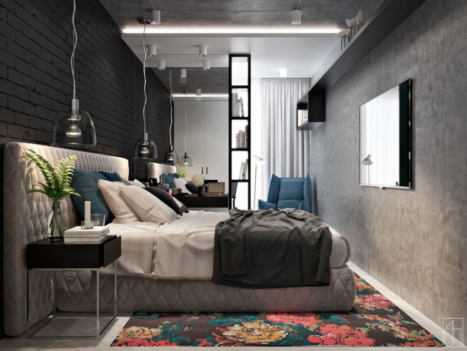 Комната в стиле лофт для парня 12кв м