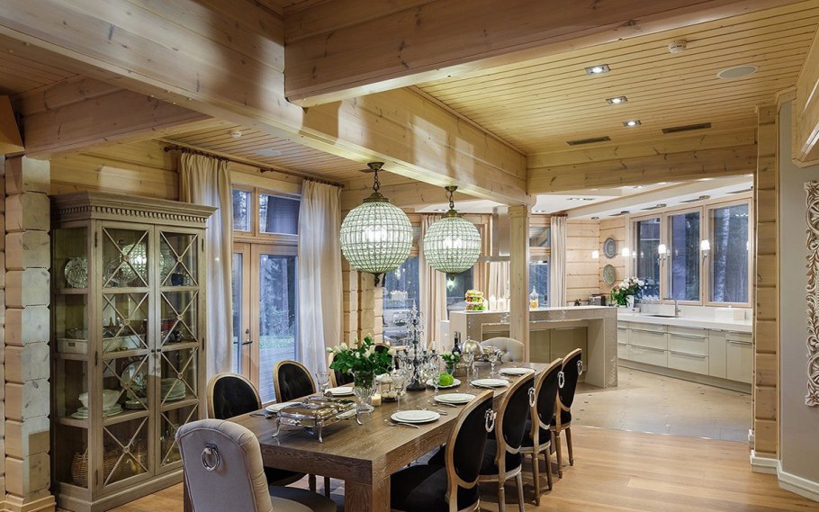 Интерьеры домов Honka из клееного бруса