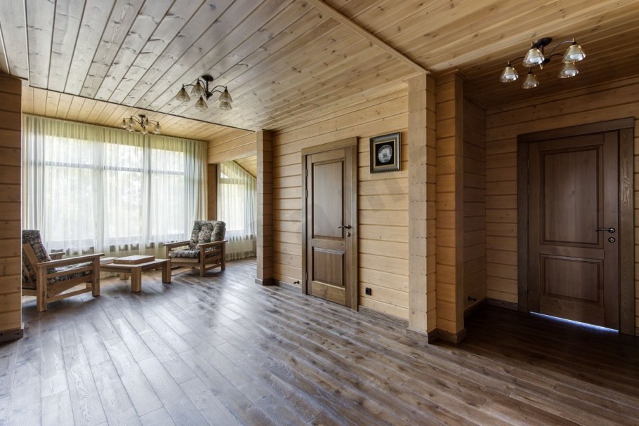 Интерьер дома из профилированного бруса