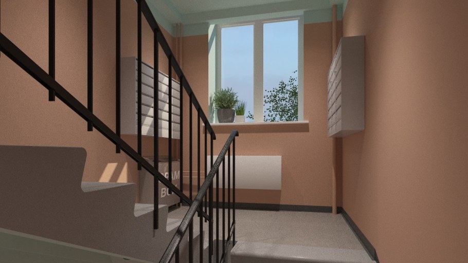 Лестничная площадка в подъезде