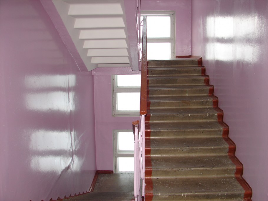 Окраска лестницы в многоквартирном доме
