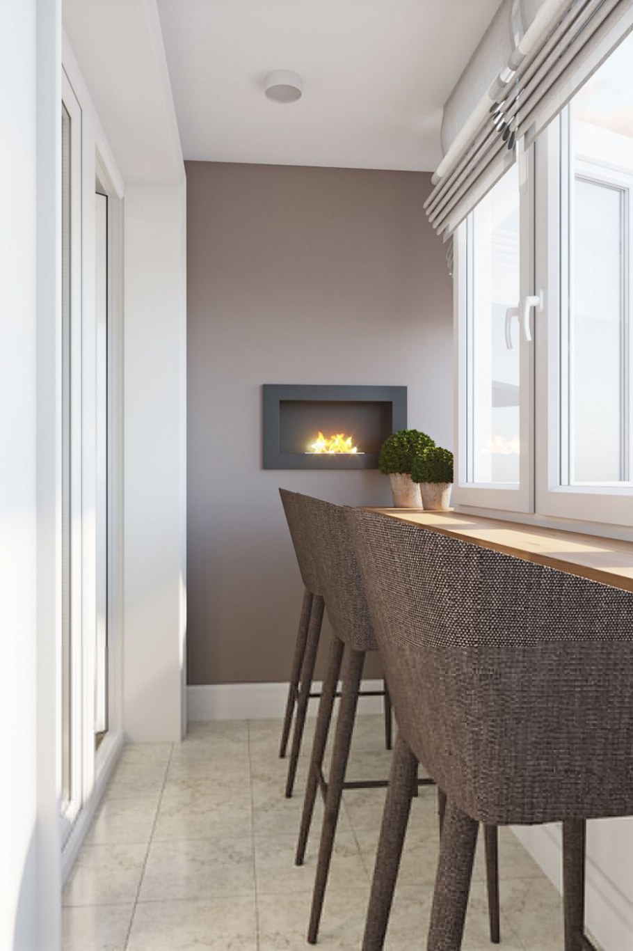 Подоконник столешница на лоджии