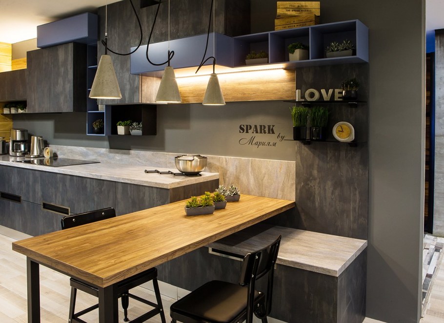 Античный травертин кухня Мария