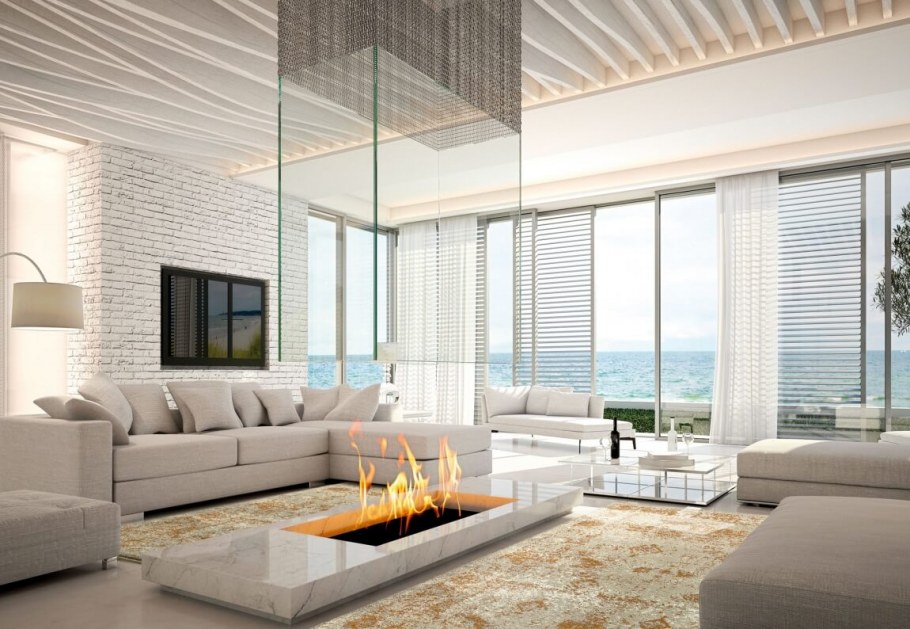 Гостиная в белом цвете