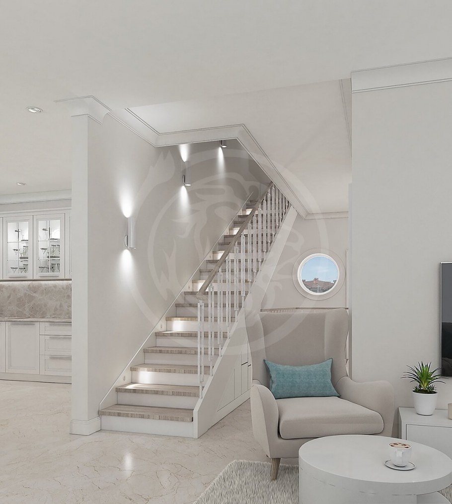 Интерьер двухэтажного таунхауса