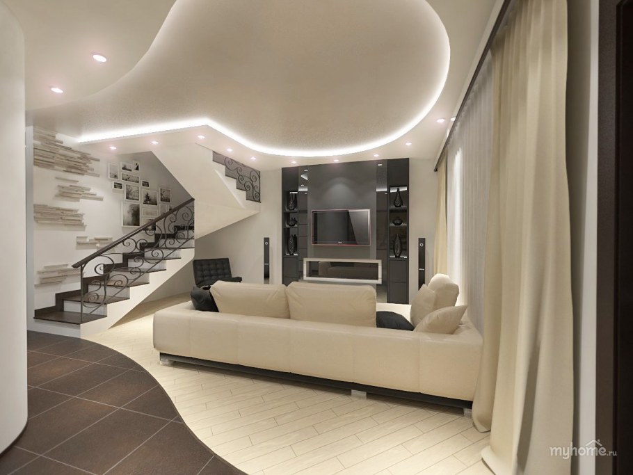 Лестница лофт в антресольный этаж